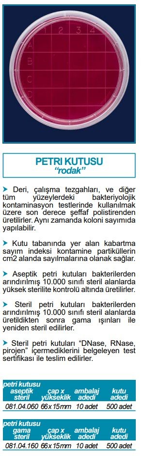 İsolab petri kutusu rodak